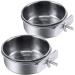 Buy Piqiuqiu 2-Piece Stainless Steel Bird Bowls | Perfect Feeding Cup for Parrots & Birds | 10 cm Hanging Cage Food Bowl - Buy Online on GoSupps.com