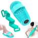 Silicone Shower Foot Scrubber Bath Brush Set Silicone Shower Foot Scrubber Plus Shower Body Brush Personal Shower Cleaning Kit for Women and Men Green