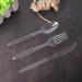 30Plastic Silverware Set Clear Plastic Cutlery Set Disposable Set -30 Clear Plastic Forks 30 Plastic Spoons 30 Plastic Knives Heavy Duty Bulk Disposable Flatware Plastic Utensils Set - Buy Online on GoSupps.com