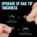 Tomicca Quadrat Artificial Nail Tips - 504 Ultra Short Gel Tips for DIY Nail Art & Studios | 12 Sizes French Full Cover Nail Tips - Buy Online on GoSupps.com