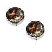 Farm Chickens Printed Mini Round Pill Box Pill Box 3 Compartment Medicine Pill Case Pill Organizer Travel Pillbox Portable Pill Box for Pocket Home Office Use