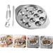 HOMSFOU 1 Set Dinnerware Flatware Escargot Serving Plate Home Restaurant Baking Plate Snail Escargot Plate Snail Baking Plate Baking Clamp Snail Baking Pan French Food Stainless Steel - Buy Online on GoSupps.com