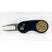 Full Metal Markers Golf Divot Repair Tool with Unique Magnetic Golf Ball Marker Black + 12G