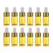 Vasana 12 x empty refillable mini bottles made of brown glass drip bottles essential oil perfume aromatherapy cosmetics elite fluid container 3 ml