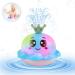 Baby Bath Toys Octopus Bathly Toy Light Up Baby Toys Bath Tub Toys Automatic Induction Spray Water Toy Gifts for Girls Boys Kids Smiling Blue