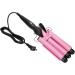 3 Barrel Hair Curling Iron Temperature Adjustable 25mm Hair Waver Curling Wand Fast Heating Hair Crimper Curling Wand for Curly Styling (-US) Pink-us - Buy Online on GoSupps.com