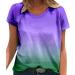 Shop Stylish Women's Round Neck Summer T-Shirts - Casual Printed Tops & Sport Tees in Pink & Purple - Buy Online on GoSupps.com