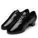 Boys Modern Dance Shoes - Black Leather Lace-Up Ballroom Latin Shoes for Prom, Kids Size 36 - Buy Online on GoSupps.com