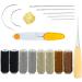 HOWIN Upholstery Repair Kit  18 Pieces Upholstery Thread Assorted Hand Sewing Needles Carpet Leather Canvas DIY Tool Set