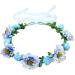 amangul Elegant Flower Hairband Bride Flower Crown For Wedding Party Supply Flower Garlands Crown Hair Wreath for Women(Blue) - Buy Online on GoSupps.com