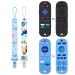 2pcs Silicone Baby Teething Toy Remote Control Shaped Baby Teether with 2pcs Cute Pacifier Clip Chain Soft Baby Chew Toys Early Sensory Education Molar Toy for Babies 3-18 Months (Blue+Black)