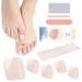 EBANKU 32 PCS Semi Cured Gel Nail Strips Gel Toeail Strips Full Wraps Adhesive Gel Toenail Stickers with Nail File and Stick(UV/LED Lamp Required)-9 # 9