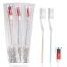 Tedule brushes 100 packs disposable toothbrushes with toothpaste set individually packaged for hotel/camping/nursing home/charity (2 colors) 1 piece (100 pack)