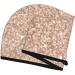 Beige Sparkling Glitter Microfiber Hair Towel | Super Absorbent Quick-Dry Hair Wrap for Long Curly Thick Hair - Premium Coral Velvet - Buy Online on GoSupps.com