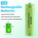 Rechargeable AA NIMH 1.2V Batteries - 1500mAh High Capacity Pre-Charged 2 Pack for Solar Lights Remotes & Household Devices - Buy Online on GoSupps.com