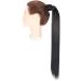 22 Inch Long Straight Wrap around Ponytail Hair Extension Magic Paste Clip in Ponytail Hair Extensions Hairpiece Natural Black - Buy Online on GoSupps.com