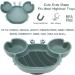 Silicone Suction Baby Plate | Divided Toddler Dishes for Self Feeding | Microwave & Dishwasher Safe | Crab-posy Green - Buy Online on GoSupps.com