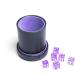 Purple PU Leather Dice Cup Set with Translucent Dice - Perfect for Liars Dice, Farkle, Yahtzee - Buy Online on GoSupps.com