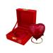 THE ANTIQUE HOUSE Cremation Urn for Ashes Keepsake Red Heart Urn with Red Box and Brass Stand Mini Pet Memorial urn for Your Loved one