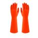 Latex dishwashing gloves beef tendon thickened and lengthened rubber gloves 38cm laundry cleaning rubber gloves 38cm extra-thick red (extra-thick no fleece) Medium