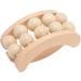Wooden Massage Roller with 10 Beads - Deep Tissue Stress Relief Handheld Massager for Neck & Foot - Buy Online on GoSupps.com