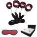 Soft Dark Red Sleep Eye Mask with Bed Strap Kit - for Ultimate Comfort and Relaxation - Buy Online on GoSupps.com