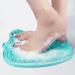 AMOBON Shower Foot Scrubber Mat with Non-Slip Suction Cups  Foot Scrubbers for Use in Shower  Silicone Foot Brush Washer Cleaner Massage for Dead Skin Remover Improves Foot Circulation(Green) Greenmat