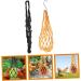 HAPINARY 2pcs String Feeders for Chickens Foraging Tool Chicken Black Hooks Nylon Fruit Bag Vegetable - Buy Online on GoSupps.com
