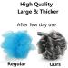 3 Pack JollyJelly Bath Shower Sponge - Double Mesh Body Scrubber Brush for Women & Men | Exfoliating Luffa for Smooth Skin | 60g Each - Buy Online on GoSupps.com
