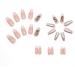 24pcs Glitter Silver Coffin False Nails - Medium Length Stick on Nails for Women/Girls | Press-on & Removable - Buy Online on GoSupps.com