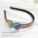 Zoestar Crystal Headband Love Heart Hair Hoop Glitter Elastic Hair Bands Party Custom Hair Accessories for Women and Girls (Colorful) - Buy Online on GoSupps.com
