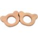 Arakierst 10pcs Cartoon Wood Bear Pendant - Handmade Natural Animal Shape DIY Necklace Jewelry Making - Buy Online on GoSupps.com