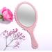 Vintage Oval Pink Hand Mirror with Handle - Vanity Makeup & Travel Mirror - Buy Online on GoSupps.com