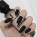 Handcess 24Pcs Ballerina Pure Color Matte Coffin Nails Full Cover Matte False Gel Nails Art Tips Sets (Black)