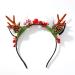 Unicra Christmas Headband Flower Antlers Headband Elk Deer Animal Horns Hair Piece Headwear Halloween Hair Accessories for Women and Girls 03