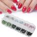 12 Grids Nail Art Rhinestones DIY Nail Decoration Glitter Beads Manicure Tool with Fashionable Design Safe Material for Nails (Rhinestone 6#)