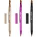 Retractable Dual End Lip Brush Concealer Brush with Cap Lipstick Eyeshadow Foundation Makeup Brushes Gold Black Purple - Buy Online on GoSupps.com