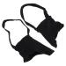 Pinky Toe Bunion Pads Bunionette Sleeves Toe Protector Reduce Pressure Elastic Strap Pinky Toe Corrector for Supports Feet Relief Black 1 Pair (S)
