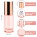 Pink Glass Roller Bottles 6 Pack - 5ml Roll On with Rose Gold Lids for Essential Oils, Perfume & Cosmetics - Buy Online on GoSupps.com