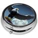 Buy Eagle Under The Stars Round Pill Box - 3 Compartment Portable Travel Organizer for International Shipping - Buy Online on GoSupps.com