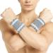 NeoTech Care Wrist Band - Bamboo Fiber Knitted Fabric - Light  Elastic & Breathable - Men  Women  Right or Left - for Sweat  Sports  Exercise  Workout  Gym - Grey Color Medium (Pack of 1) 1