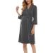 OCCIENTEC Maternity Nursing Robe & Nightgown Set | Maternity Hospital Gown for Breastfeeding | M Grey - Buy Online on GoSupps.com