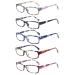 VIDEBLA 5 Pack Computer Reading Glasses Men and Women Anti Eyestrain Blue Light Blocking Glasses for Reading (5 Mix-2 1.75) 5 Mix-2 1.75 x
