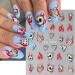 Buy 7 Sheets Halloween Skull Nail Art Stickers - 5D Embossed Self-Adhesive Ghost & Skeleton Designs for DIY Nail Decor | International Shipping - Buy Online on GoSupps.com