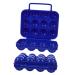 Hohopeti 2pcs Portable Egg Carton Plastic Storage Bin Stackable Egg Holder Refrigerator Organizer Travel Tray