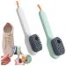 2Pcs Cleaning Brush Shoe Brush Push-type Automatic Liquid Adding Cleaning Brush Household Soft Bristle Cleaning Brush Suitable for shoes clothes bathroom kitchen
