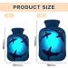 Ocean Shark Blue Hot Water Bottle with Cover - 2L for Pain Relief & Warmth | Ideal for Menstrual Cramps Hand & Feet Warmer | Durable & Safe - Buy Online on GoSupps.com