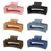 6 Pack Hair Claw Clips 3.5 Inch Square Claw Clips Medium Non-slip Hair Clips for Thin Hair Strong Hold Hair Jaw Clips for Thin Thick Fine Long Hair (6 Colors)