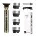Razors T9 LCD Electric Hairdresser Oil Shaving Head Electric Pusher Carving Electric Pusher Clipper Hair Precision Trimmer for Men Care(Metal Black)
