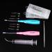 Earlywish Professional Tonsil Stone Removing Tool LED Light 2 Sets Color Pink + Blue 4 Tips Each Color + 1 Stainless Steel Tonsillolith Pick + 1 Irrigation Syringe Oral Clean Pink+blue - Buy Online on GoSupps.com